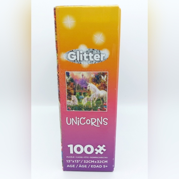 13"× 13" 100 piece Magical Unicorn Glitter Puzzle sealed - Picture 3 of 4